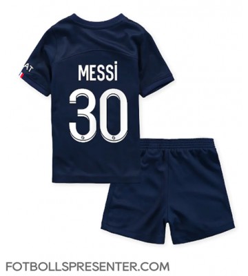 Paris Saint-Germain Lionel Messi #30 Hemmatröja Barn 2022-23 Kortärmad (+ korta byxor)